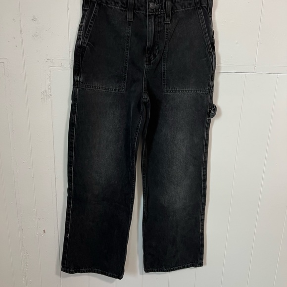 We the free  Major Leagues Mid-Rise Cuffed Jeans Black Wash size 28” - Picture 2 of 13